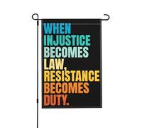 Quand L'« In » Devient Loi, La Résistance Devient Devoir. Ruth Bader Ginsburg, Droits Des Femmes Drapeau De Jardin Double Face Bannière Décoratif Drapeaux Pour Fêtes Clubs Vacances 30X45cm