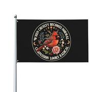 Quand la cruauté devient normale, la compassion paraît radicale. Drapeau politique 90 x 150 cm pour jardin ou extérieur.