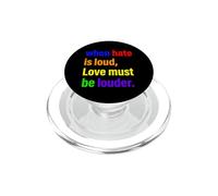 Quand la Haine est Forte, l'amour Doit être Plus Fort Rainbow Pride LGBTQ PopSockets PopGrip pour MagSafe