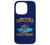 Quand la Vie se complique, Je Vais à la pêche Coque pour iPhone 14 Pro