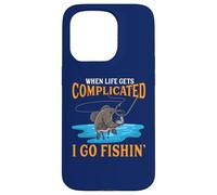 Quand la Vie se complique, Je Vais à la pêche Coque pour iPhone 15 Pro