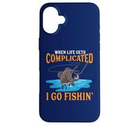 Quand la Vie se complique, Je Vais à la pêche Coque pour iPhone 16 Plus