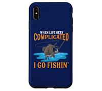 Quand la Vie se complique, Je Vais à la pêche Coque pour iPhone XS Max