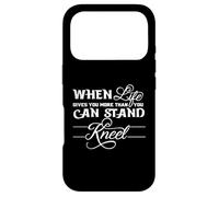 Quand la Vie Te Donne Plus Que ce Que tu Peux Te Tenir Debout, agenouille Dieu Jésus Coque pour iPhone 17 Pro