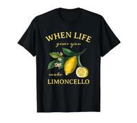Quand la Vie Vous Donne des Citrons, Faites du Limoncello T-Shirt Graphique avec Valeur, Homme, Noir, L