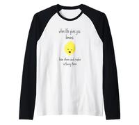 Quand la Vie Vous Donne des Citrons, souriez, Soyez Heureux, Attitude Positive Manche Raglan