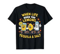 Quand la Vie Vous Donne des Citrons, Tequila et sel T-Shirt Graphique avec Valeur, Homme, Noir, L