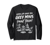 Quand la Vie Vous Donne des minis Gris, peignez-Les Manche Longue