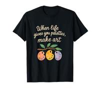 Quand la vie vous donne des palettes Art Pun Pastel Rainbow T-Shirt