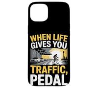 Quand la vie vous donne du trafic, vélo à pédales Coque pour iPhone 15 Plus