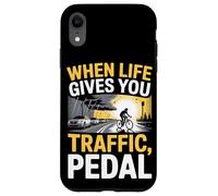 Quand la vie vous donne du trafic, vélo à pédales Coque pour iPhone XR
