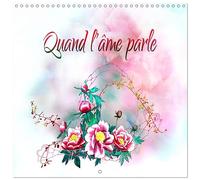 Quand l'âme parle Calendrier mural carré 2026 30 x 60 cm (ouvert)) Calendrier double avec une page pour vos prises de notes : Joie pure dans le jardin des dessins de fleurs. (CALVENDO Art)
