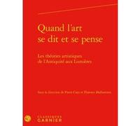 Quand l'art se dit et se pense Hélène Casanova-Robin (Direction), Collectif (Auteur)