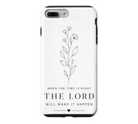 Quand Le Moment Sera Venu, Le Seigneur fera en sorte Que Cela se produise. Floral Coque pour iPhone 7 Plus/8 Plus