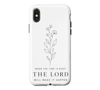 Quand Le Moment Sera Venu, Le Seigneur fera en sorte Que Cela se produise. Floral Coque pour iPhone X/XS