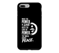 Quand Le Pouvoir de l'amour Bat l'amour du Pouvoir Paix Zen Coque pour iPhone 7 Plus/8 Plus