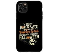 Quand Les Chats Noirs rôdent et citrouilles Brillent Halloween drôle Coque pour iPhone 11 Pro Max