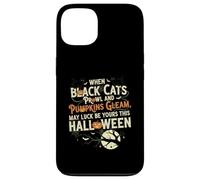 Quand Les Chats Noirs rôdent et citrouilles Brillent Halloween drôle Coque pour iPhone 13