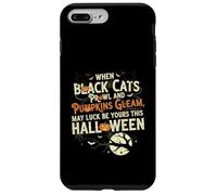 Quand Les Chats Noirs rôdent et citrouilles Brillent Halloween drôle Coque pour iPhone 7 Plus/8 Plus