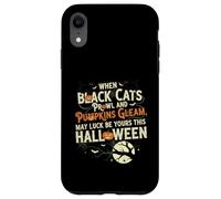 Quand Les Chats Noirs rôdent et citrouilles Brillent Halloween drôle Coque pour iPhone XR