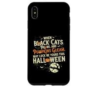 Quand Les Chats Noirs rôdent et citrouilles Brillent Halloween drôle Coque pour iPhone XS Max