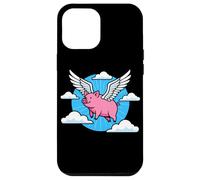 Quand Les cochons volent des Ailes surréalistes dans Les Nuages Coque pour iPhone 12 Pro Max