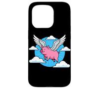 Quand Les cochons volent des Ailes surréalistes dans Les Nuages Coque pour iPhone 15 Pro