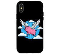 Quand Les cochons volent des Ailes surréalistes dans Les Nuages Coque pour iPhone X/XS