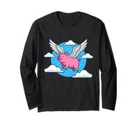 Quand Les cochons volent des Ailes surréalistes dans Les Nuages Manche Longue