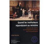 Quand les instituteurs repondaient au ministre
