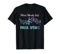 Quand les mots manquent, la musique parle : musicien T-Shirt