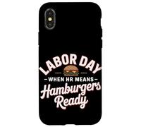 Quand les RH signifient la fête du travail prête aux hamburgers Coque pour iPhone X/XS