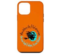 Quand Les sorcières Font de l'équitation à l'approche d'halloween Aqua Text Coque pour iPhone 12 Mini