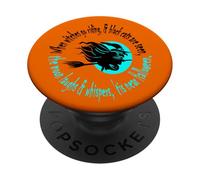 Quand Les sorcières Font de l'équitation à l'approche d'halloween Aqua Text PopSockets PopGrip Adhésif