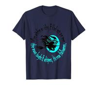 Quand Les sorcières Font de l'équitation à l'approche d'halloween Aqua Text T-Shirt