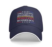 Quand l'injustice Devient Loi, la résistance Devient Un Devoir. Casquette de Baseball.