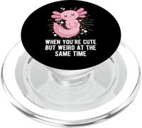 Quand Mignon mais Bizarre en même Temps Les Amoureux des Animaux Axolotl PopSockets PopGrip pour MagSafe