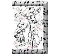 Quand Mon Chat Joue Du Jazz: Quand Mon Chat Joue Du Jazz - 120 Pages - 15,24cm X 22,86cm Pour Celui Qui Veut Improviser Son Jazz, Avec 12 Portées Sur La Première Page En Dégradé De Gris.