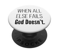Quand Tout échoue, Dieu n'échoue Pas, Les Écritures de la Foi chrétienne PopSockets PopGrip Adhésif