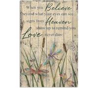 Quand tu crois au-delà de ce que tes yeux peuvent voir - Plaque décorative en métal rétro vintage « Quand tu crois au-delà de ce que tes yeux peuvent voir » - Décoration murale en fer peint - Cadeau
