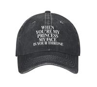 Quand Tu ES Ma Princesse, Mon Visage Est Ton Trône Unisexe Hip-Hop Cap Anti-Soleil Casquette Trucker Classic Chapeau De Cowboy pour Toutes Les Saisons Running Extérieur