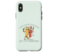 Quand TU SERAS Mort Dedans mais C'est NOËL Skeleton Meme Coque pour iPhone X/XS
