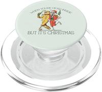 Quand TU SERAS Mort Dedans mais C'est NOËL Skeleton Meme PopSockets PopGrip pour MagSafe