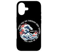 Quand tu traverses Les eaux Profondes, Bible Japonaise sur Les Vagues de Kanagawa Coque pour iPhone 17