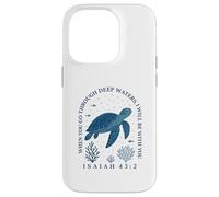 Quand tu traverses Les eaux Profondes Ésaïe 43:2 La Foi chrétienne Coque pour iPhone 14 Pro