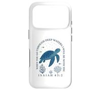 Quand tu traverses Les eaux Profondes Ésaïe 43:2 La Foi chrétienne Coque pour iPhone 17 Pro