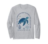 Quand tu traverses Les eaux Profondes Ésaïe 43:2 La Foi chrétienne Manche Longue