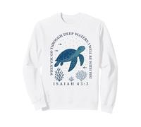 Quand tu traverses Les eaux Profondes Ésaïe 43:2 La Foi chrétienne Sweatshirt