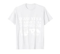 Quand y'en a marre y'a Camping Car Cadeau Humour Papy noël T-Shirt, Homme, Blanc, M