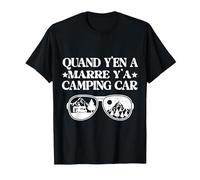 Quand y'en a marre y'a Camping Car Cadeau Humour Papy noël T-Shirt, Homme, Noir, 4XL